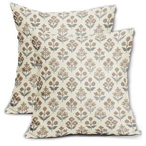 Floral Patterned Throw Pillow Covers